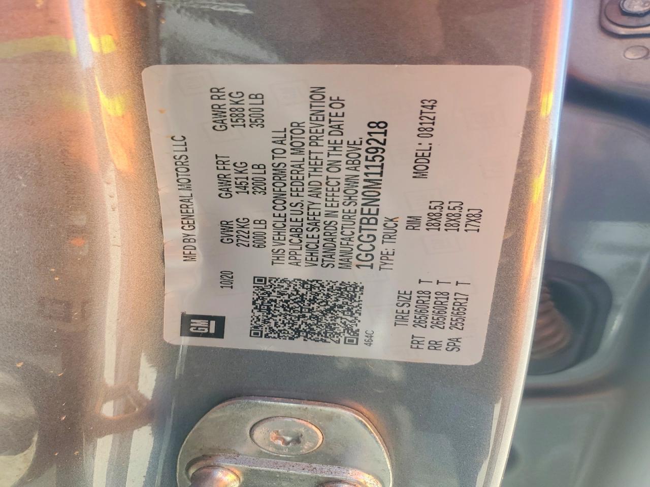 2021 Chev Colorado
