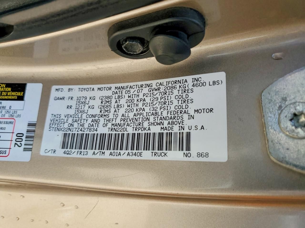 2007 Toyota Tacoma Base