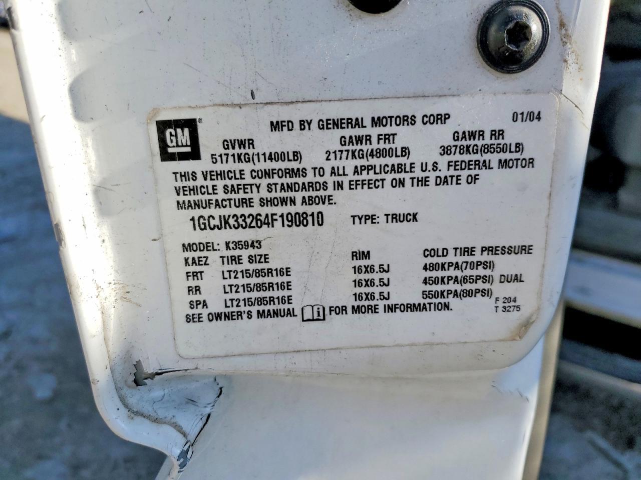 2004 Chev Rolet Silverado 3500 Flatbed Truck