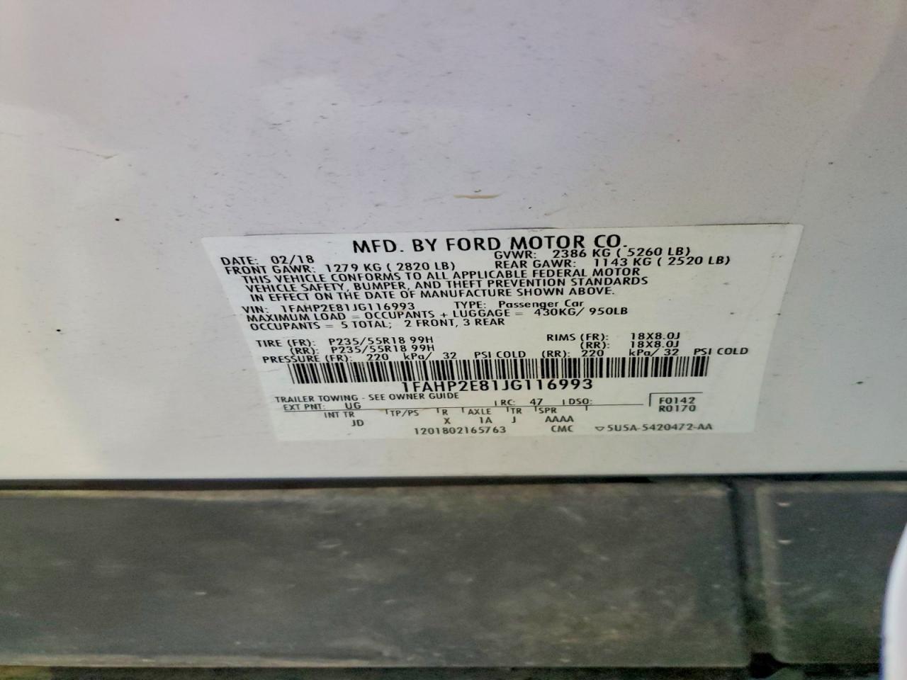 2018 Ford Taurus sel