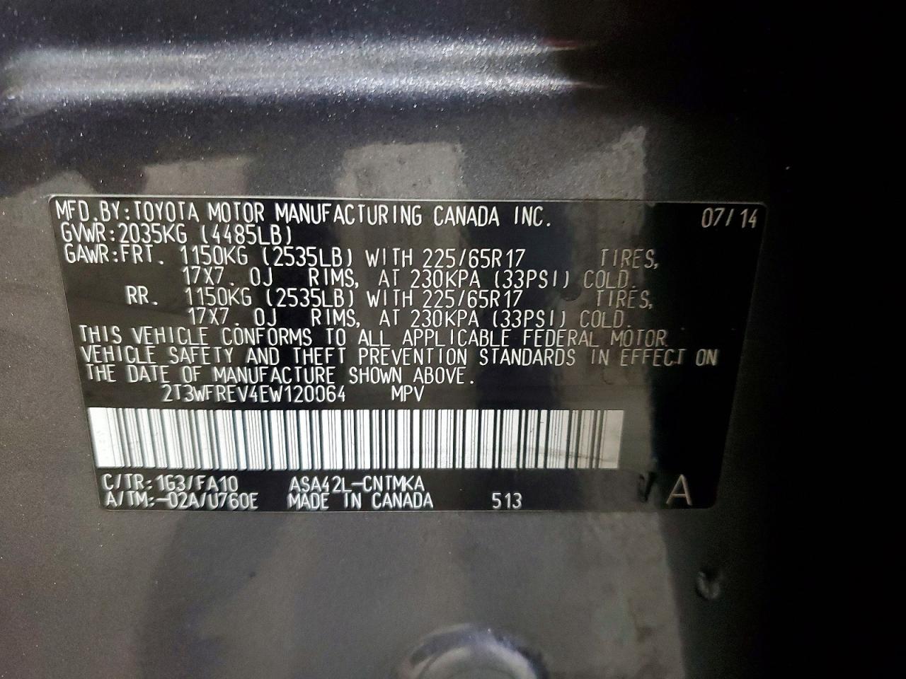2014 Toyota Rav4 xle