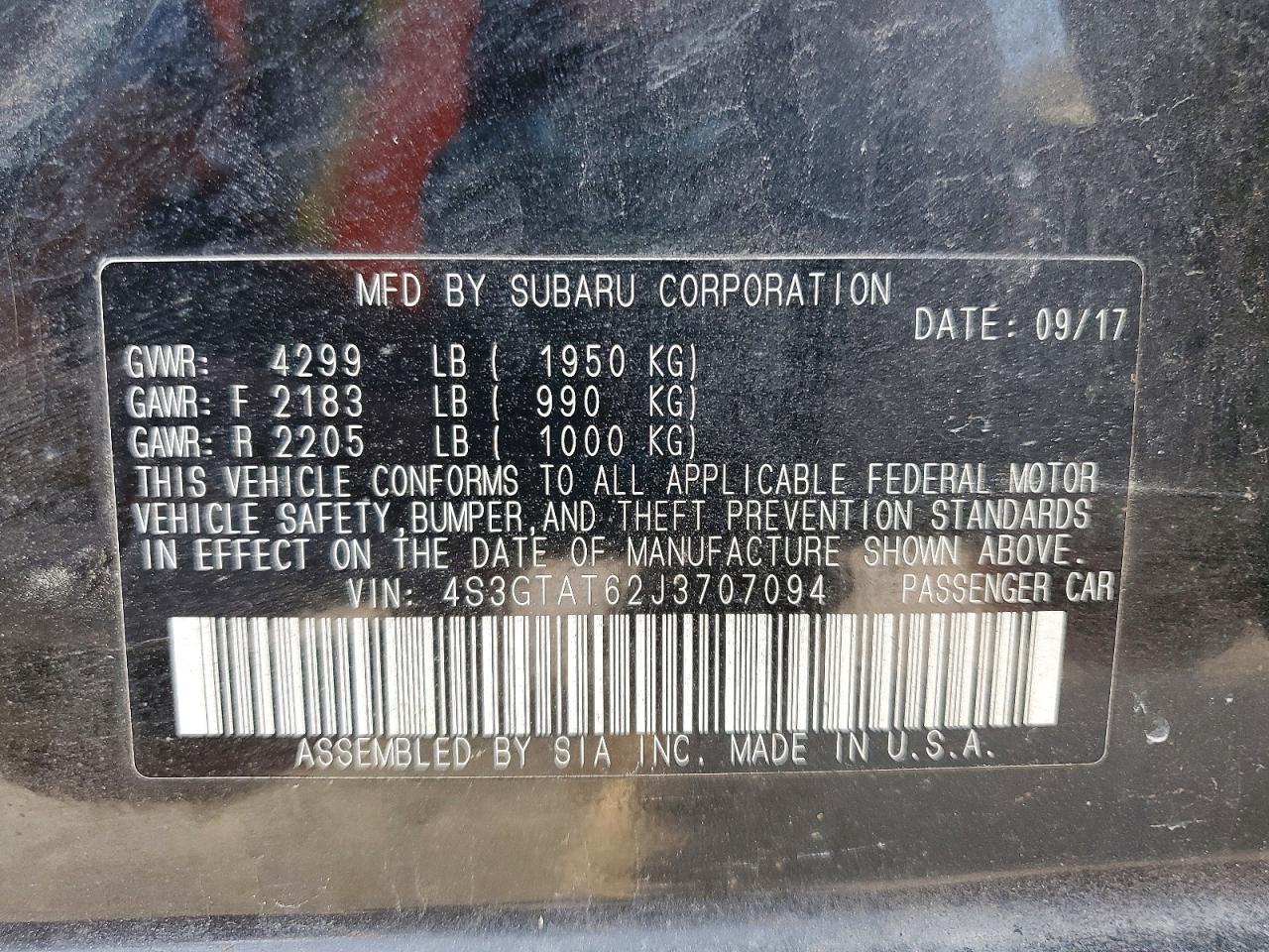 2018 Subaru Impreza Limited