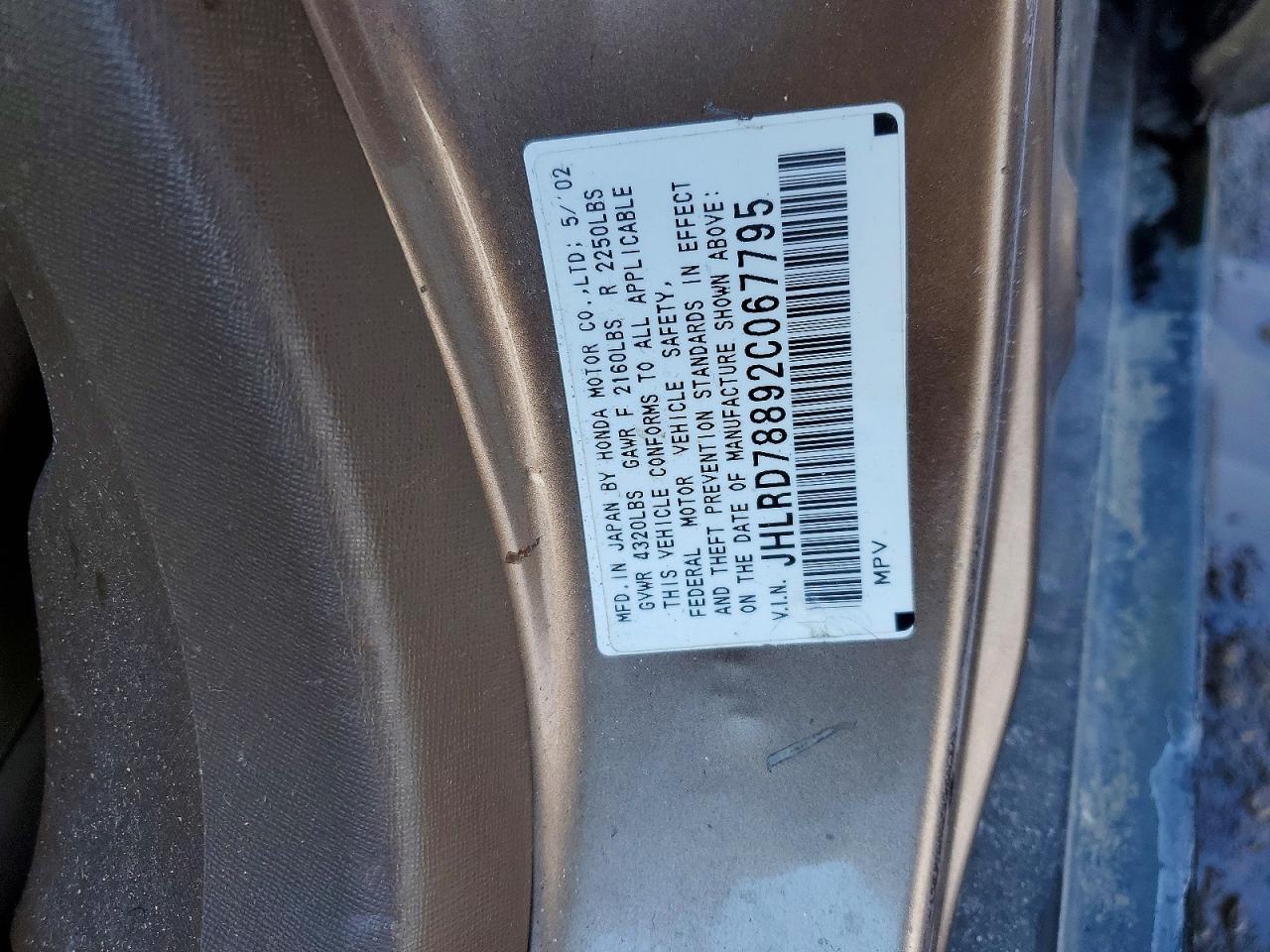 2002 Honda Cr-v ex