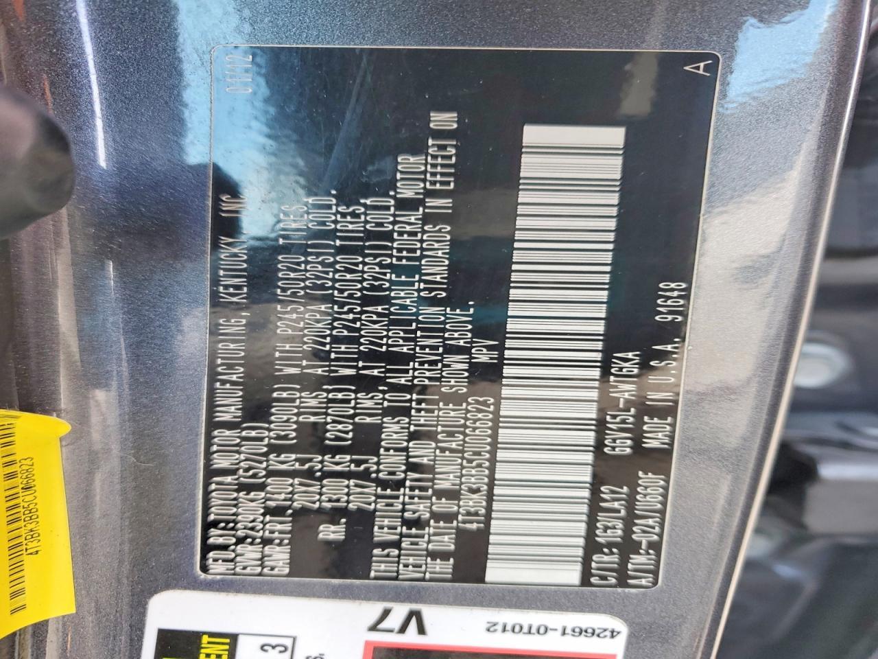 2012 Toyota Venza le