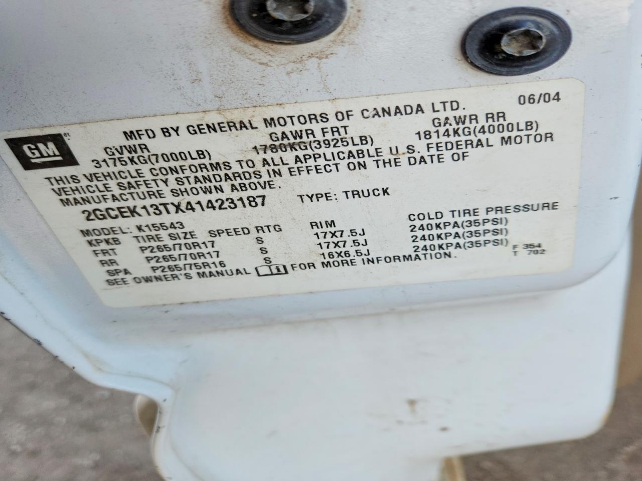 2004 Chevrolet Silverado K1500