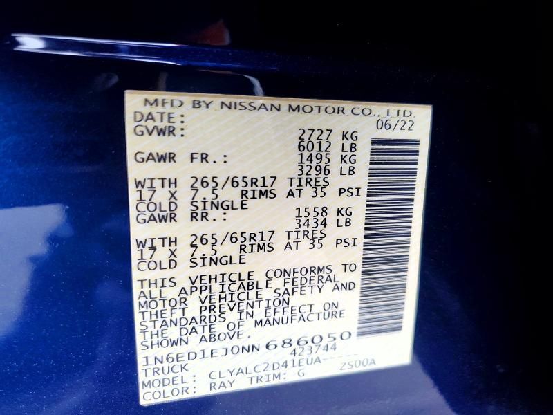 2022 Nissan Frontier s