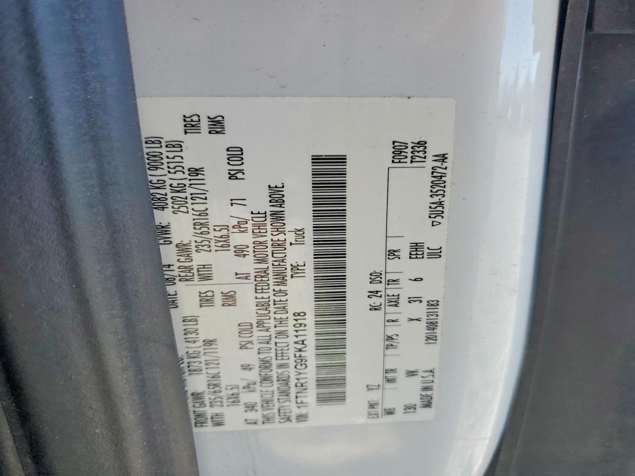 2015 Ford Transit 250 Delivery Van