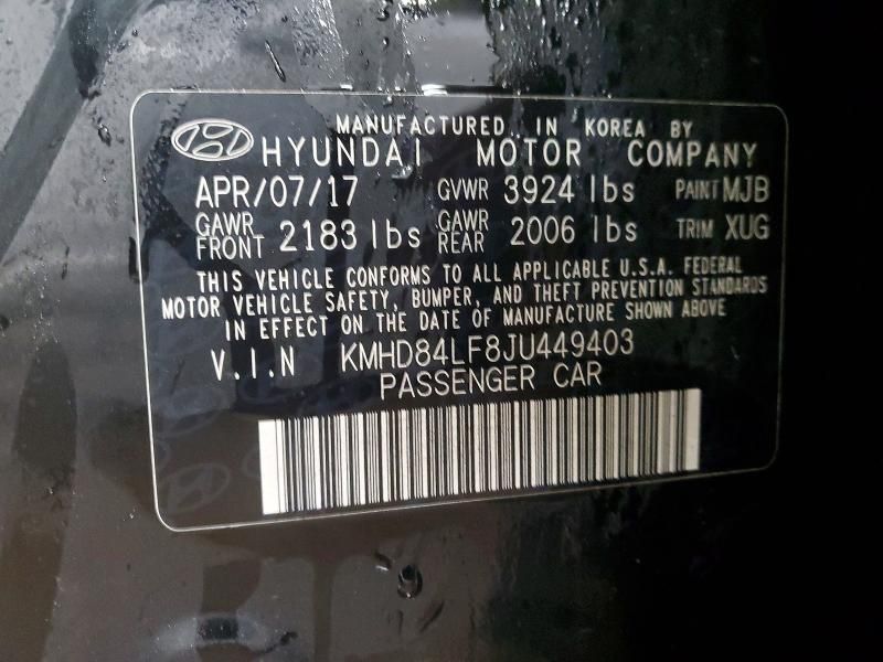 2018 Hyundai Elantra sel