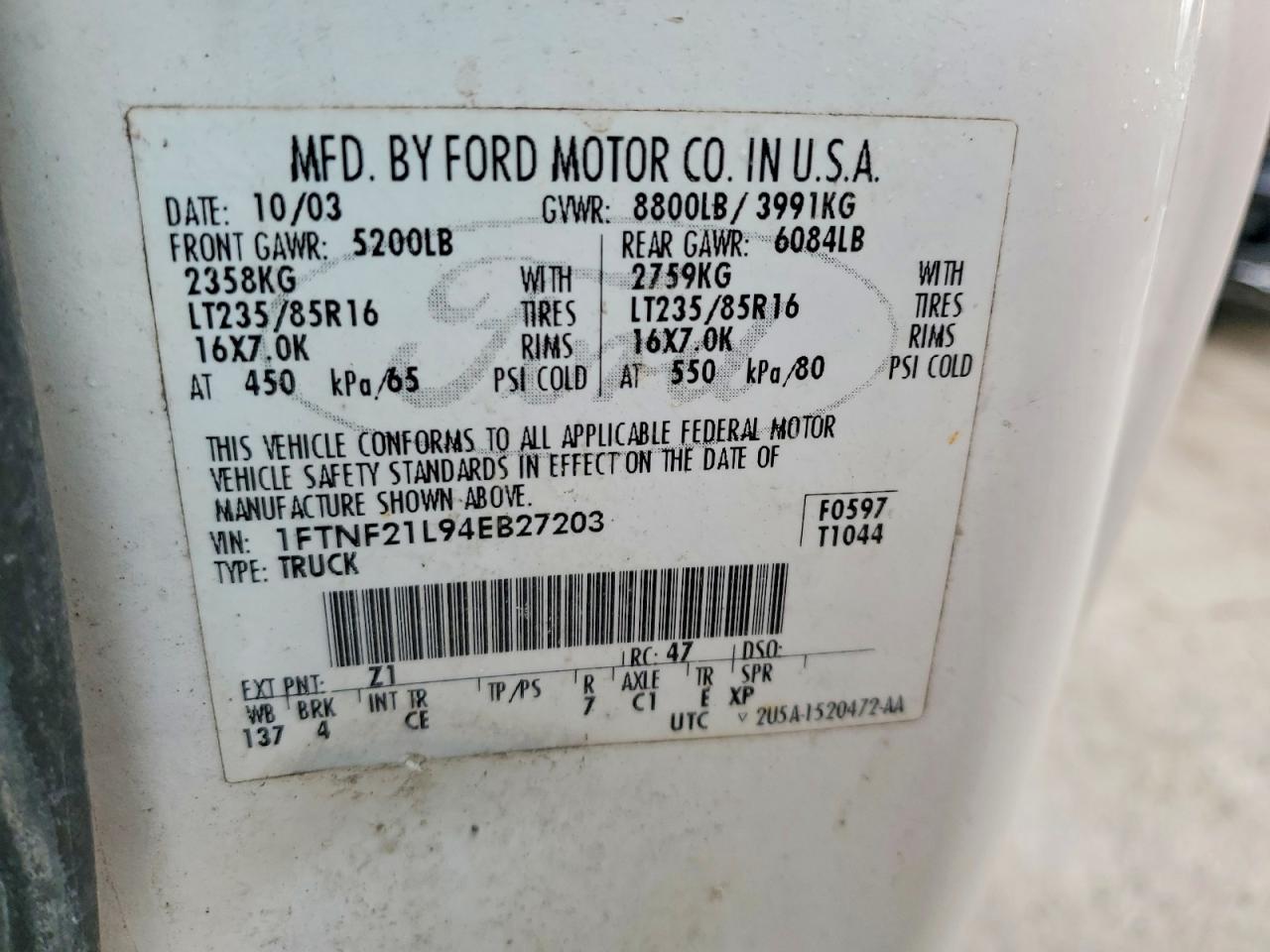 2004 Ford F250 Super Duty