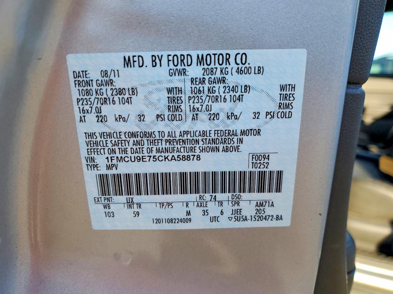 2012 Ford Escape Limited