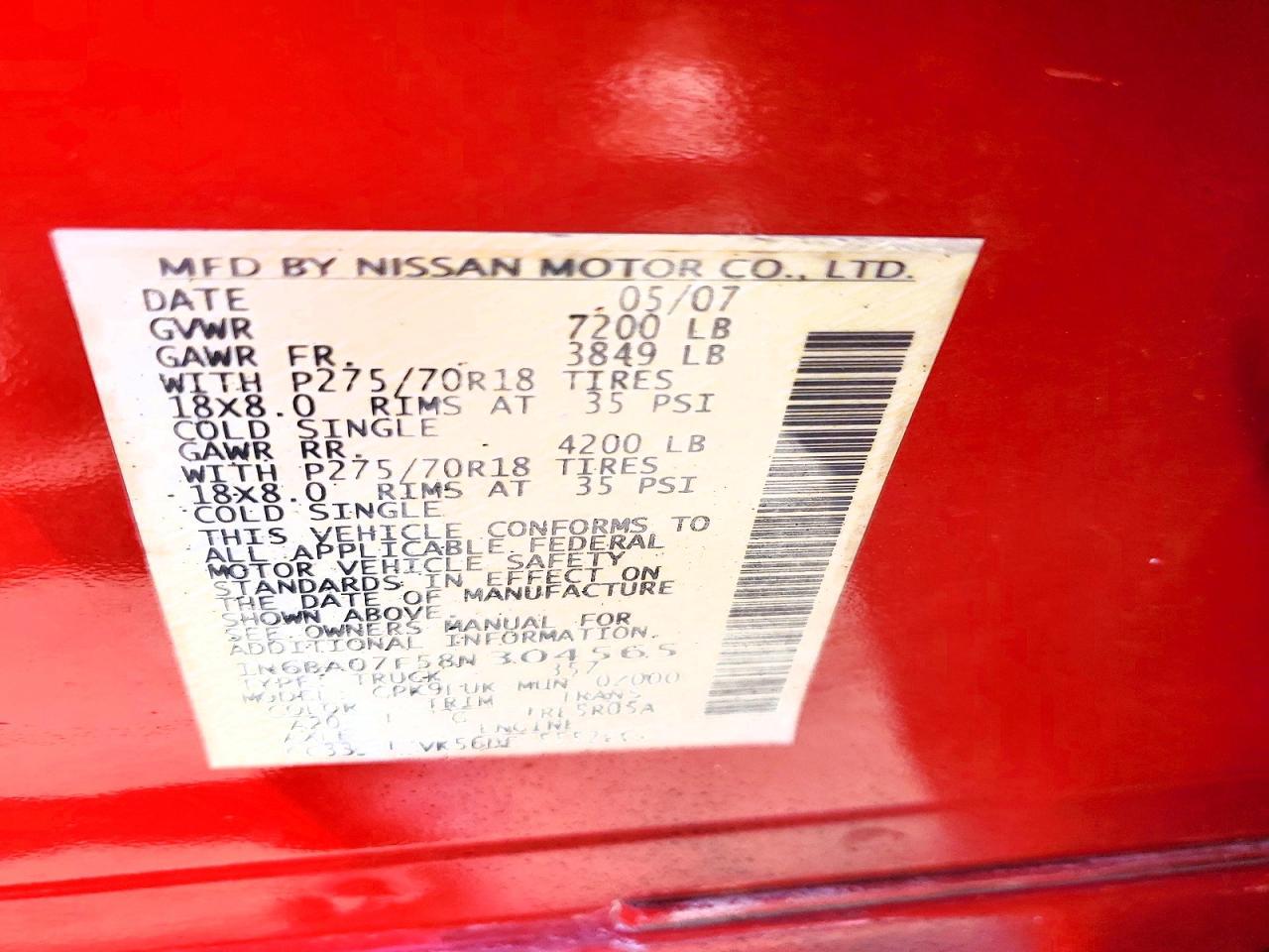 2008 Nissan Titan xe