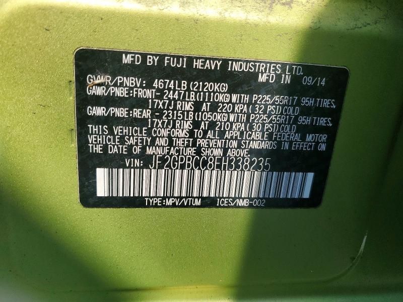 2014 Subaru Xv Crosstrek 2.0i Hybrid