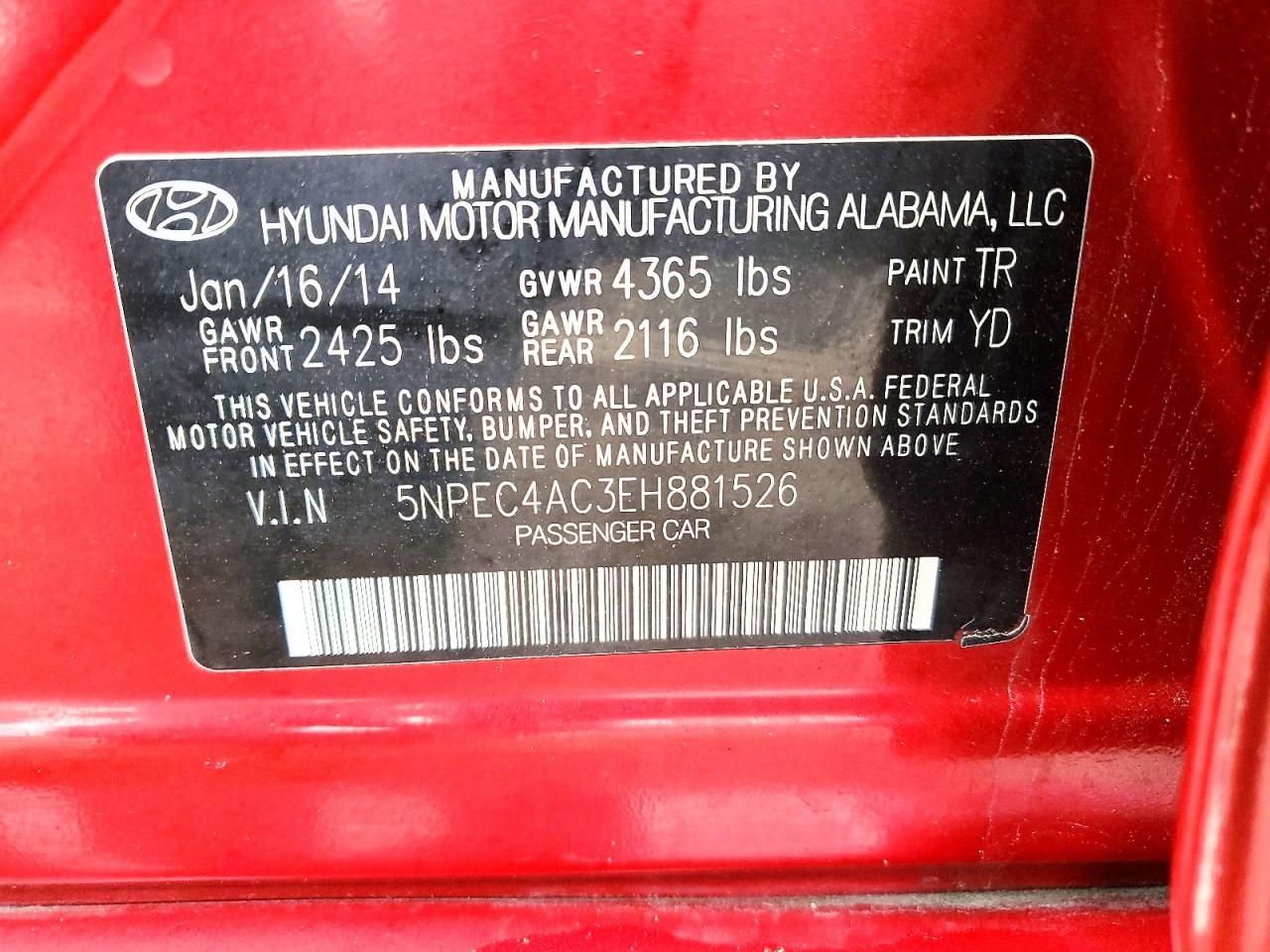 2014 Hyundai Sonata se