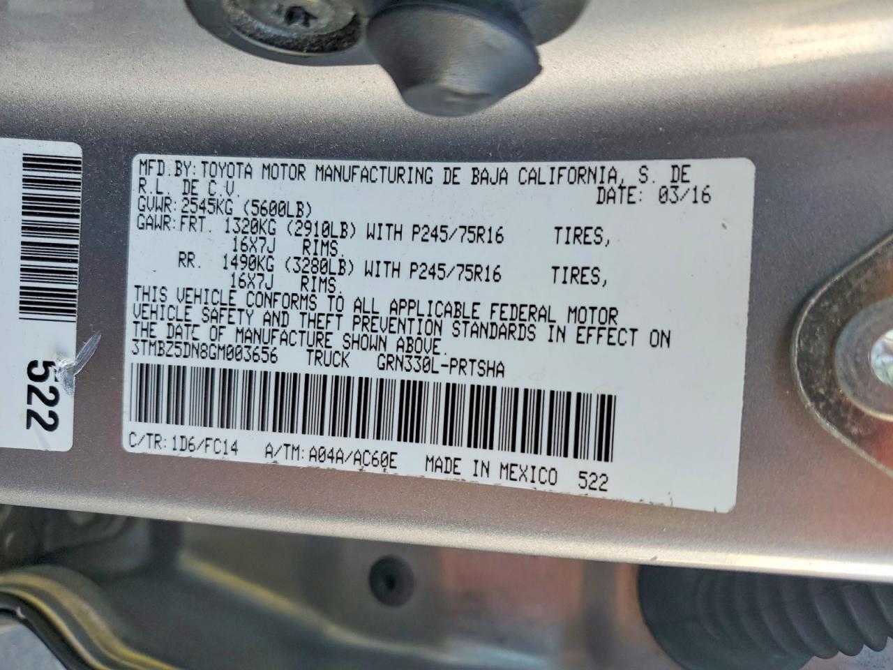 2016 Toyota Tacoma SR5 V6