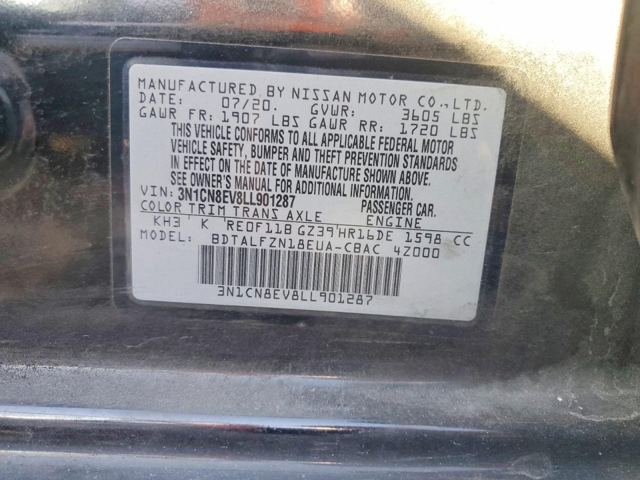 2020 Nissan Versa sv