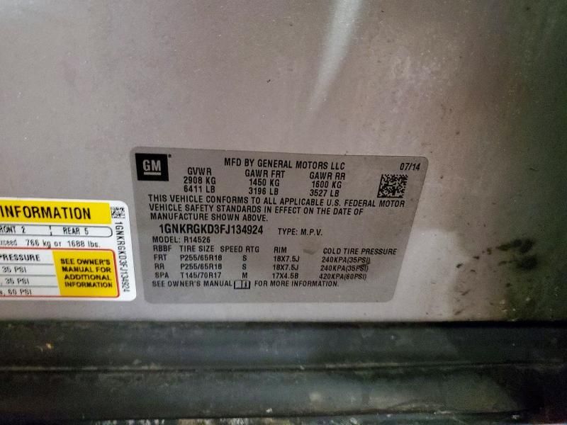 2015 Chevrolet Traverse lt