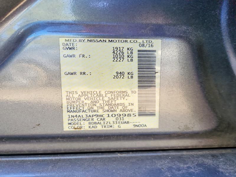 2017 Nissan Altima 2.5 sv