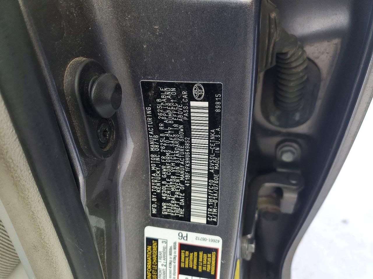 2017 Toyota Camry le