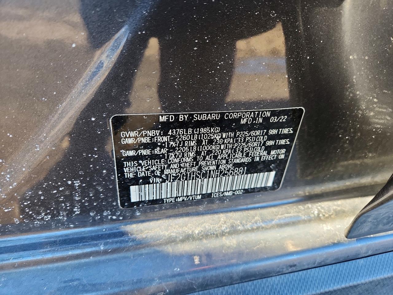 2022 Subaru Crosstrek Sport