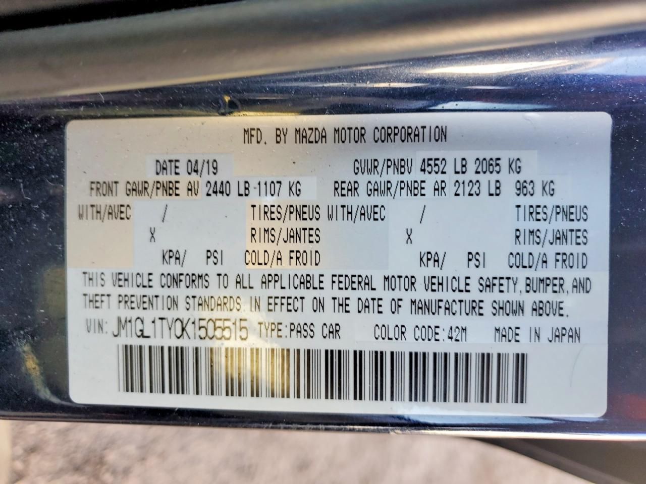 2019 Mazda 6 Grand Touring