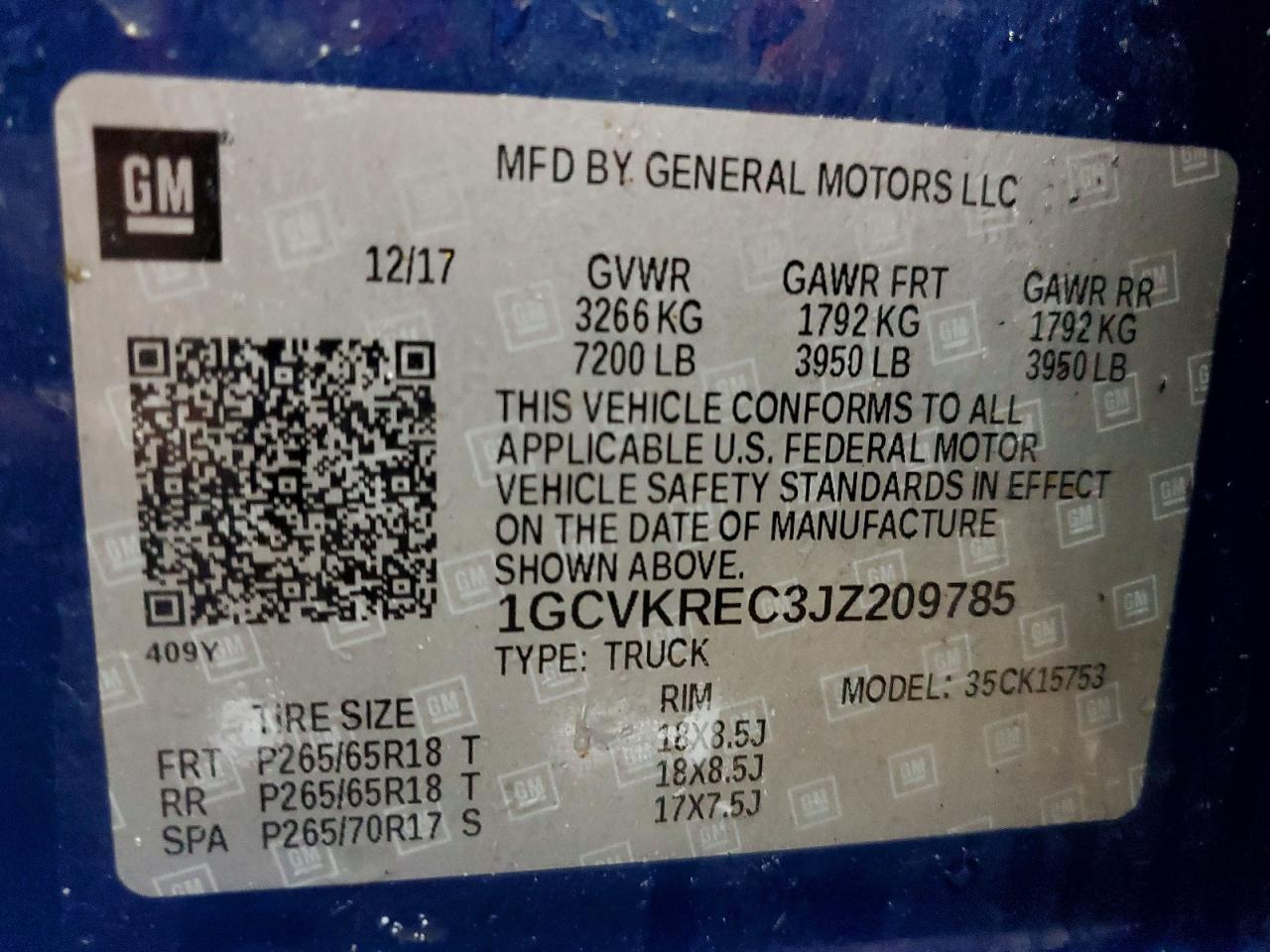 2018 Chevrolet Silverado K1500 LT