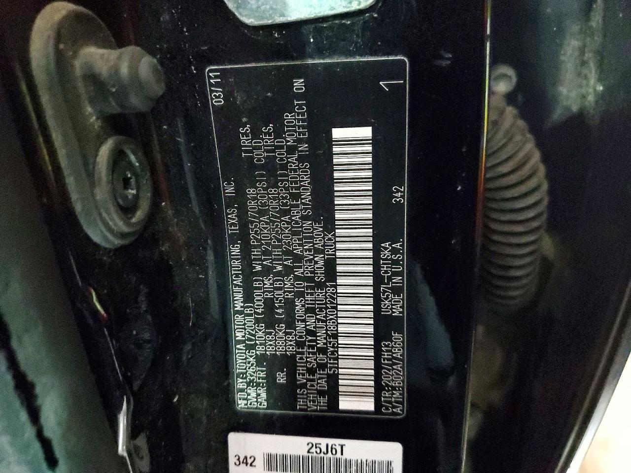 2011 Toyota Tundra Grade