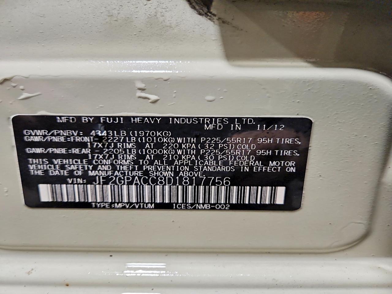 2013 Subaru Xv Crosstrek 2.0 Premium
