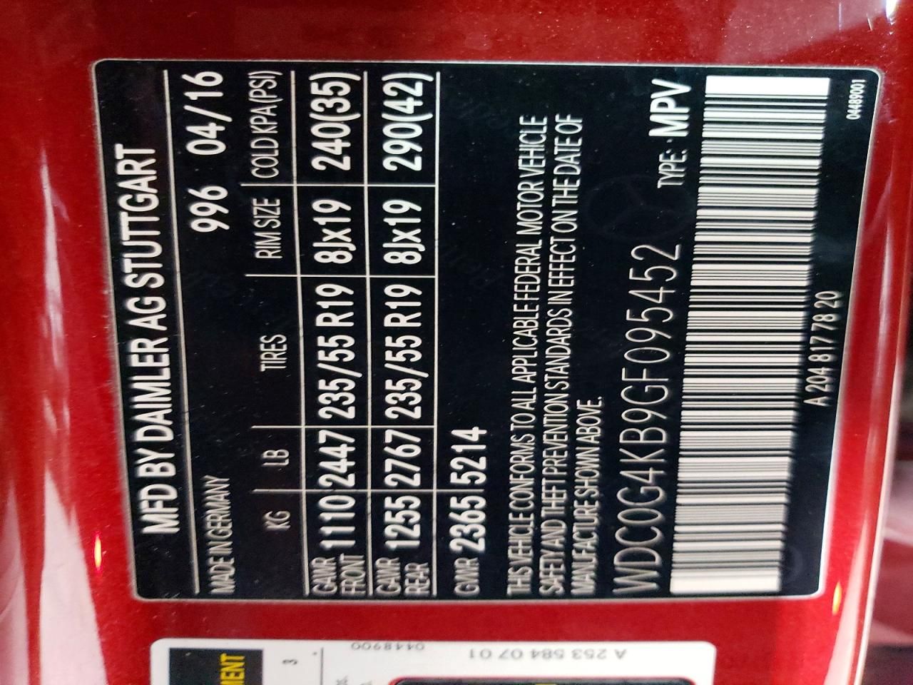 2016 Mercedes-Benz Glc 300 4matic