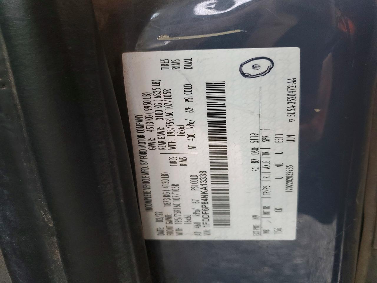 2022 Ford Transit Delivery Truck