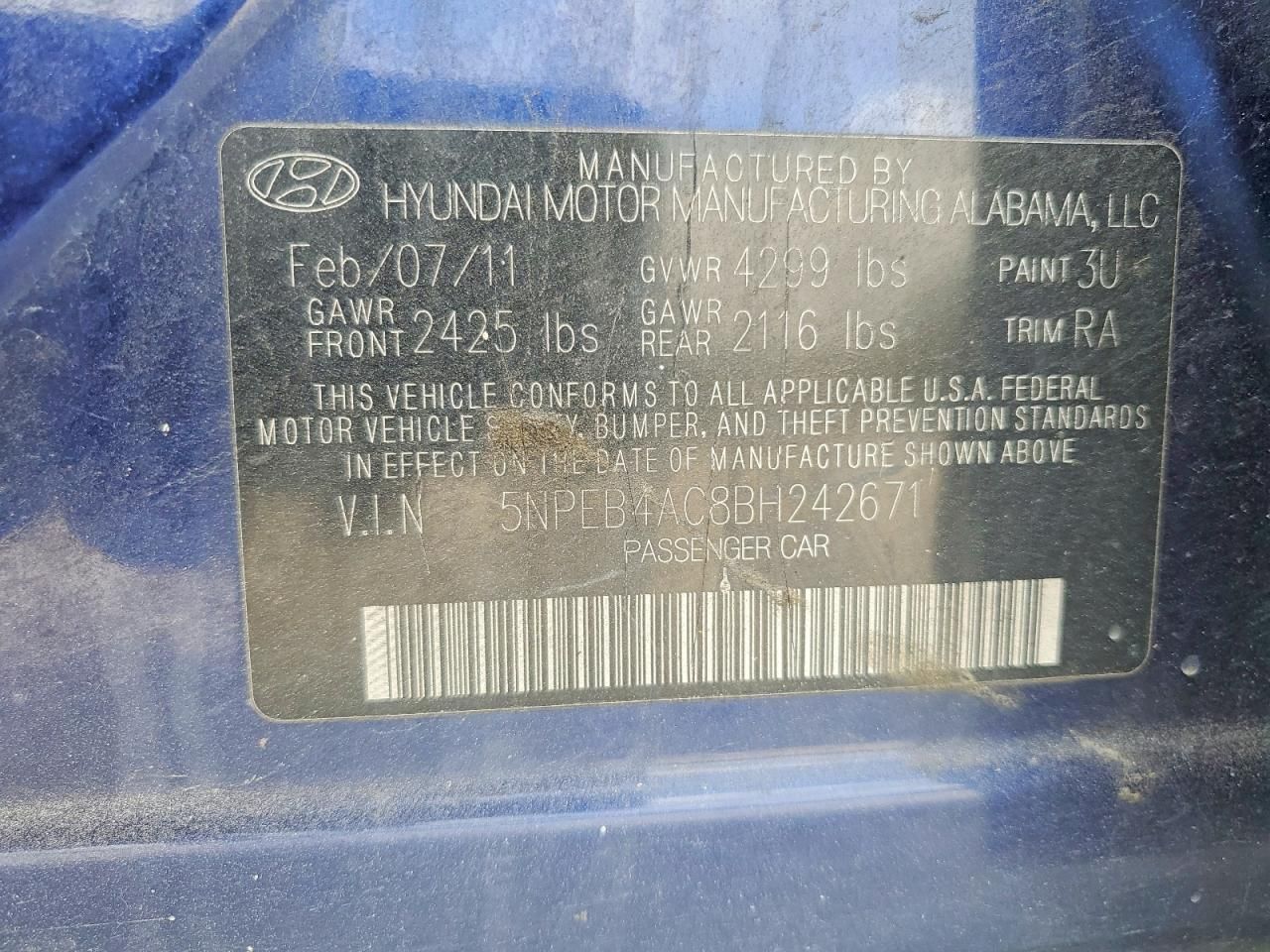 2011 Hyundai Sonata gls