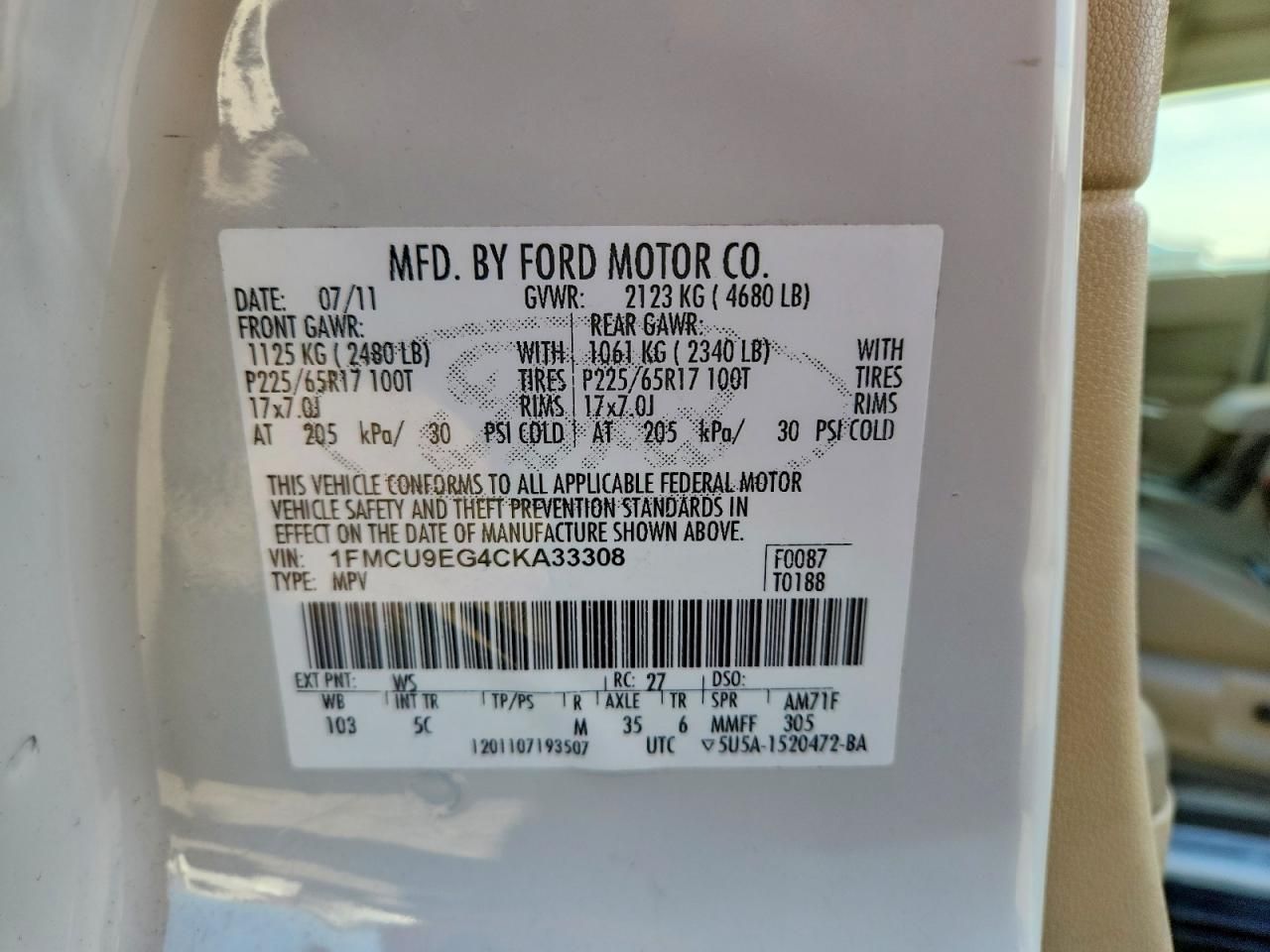 2012 Ford Escape Limited