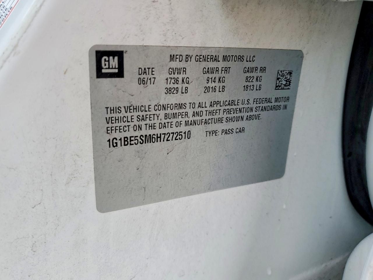 2017 Chevrolet Cruze lt