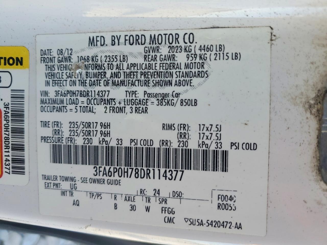 2013 Ford Fusion se