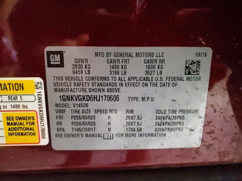 2017 Chevrolet Traverse lt