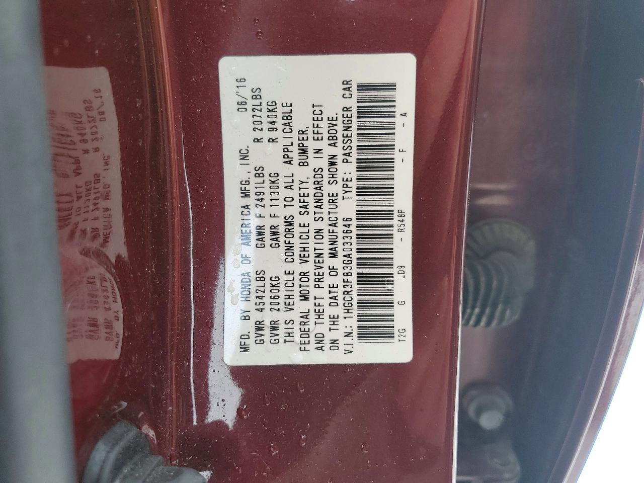 2016 Honda Accord exl