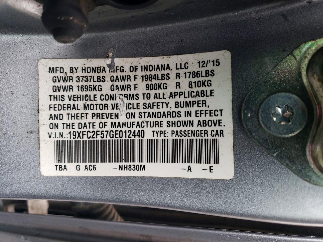 2016 Honda Civic lx