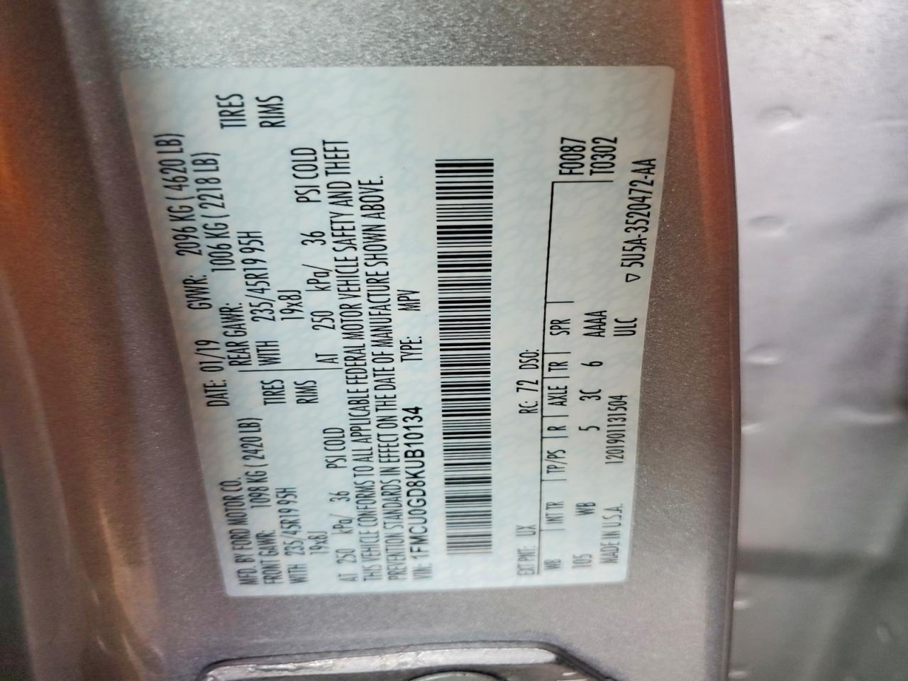 2019 Ford Escape se