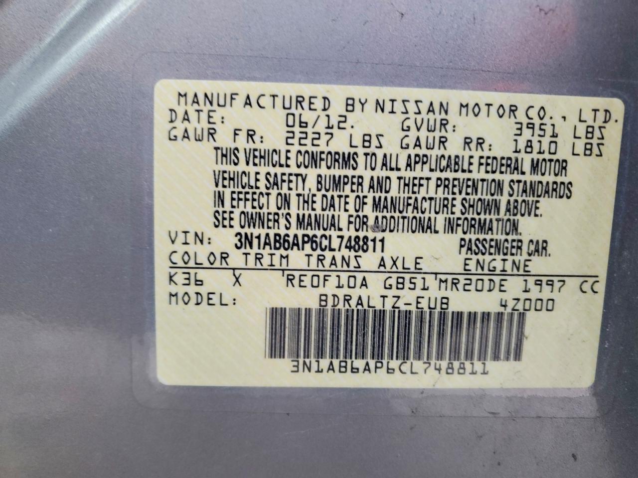 2012 Nissan Sentra 2.0