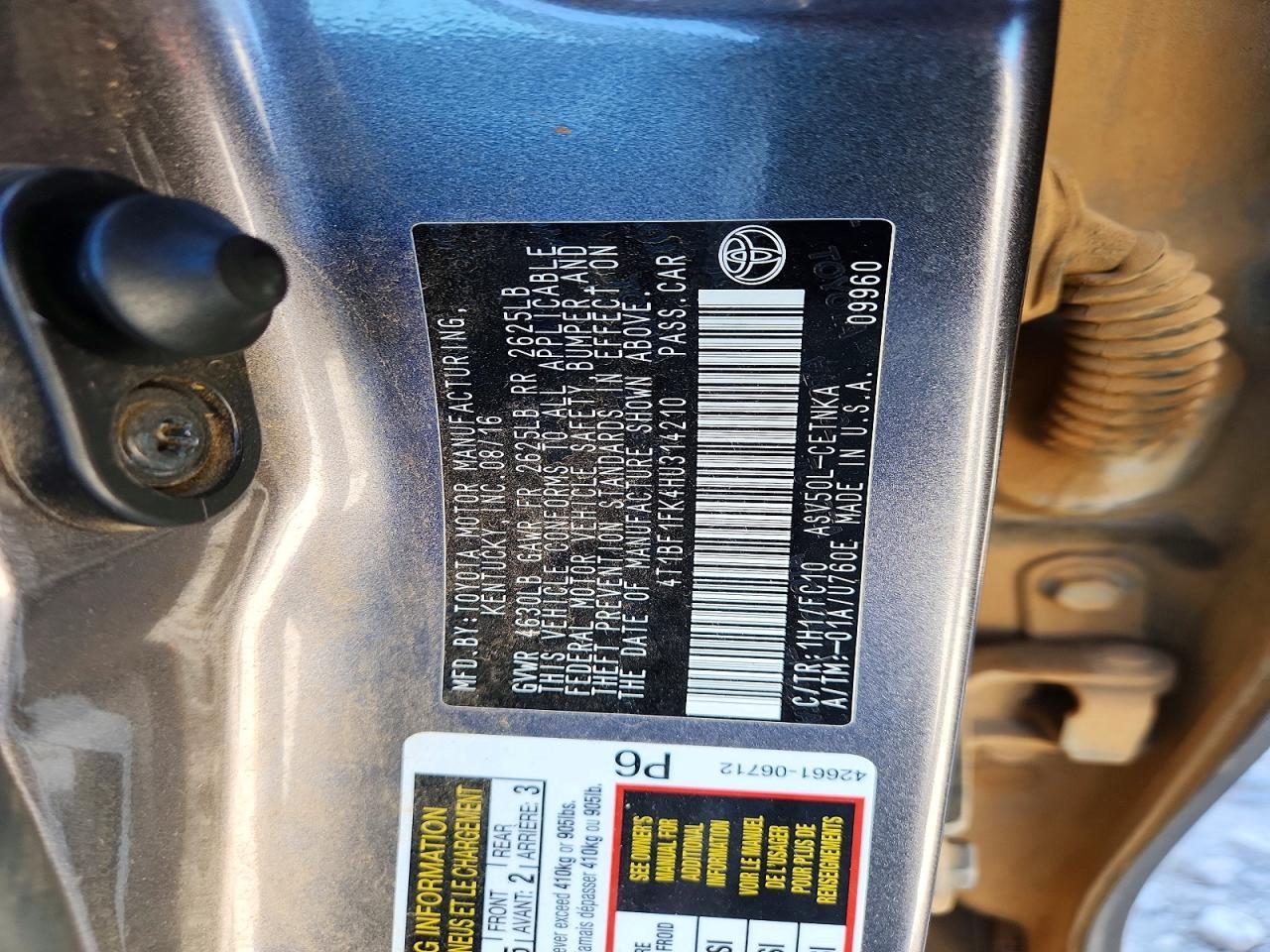 2017 Toyota Camry le