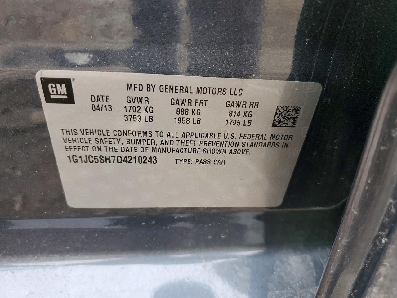 2013 Chevrolet Sonic lt