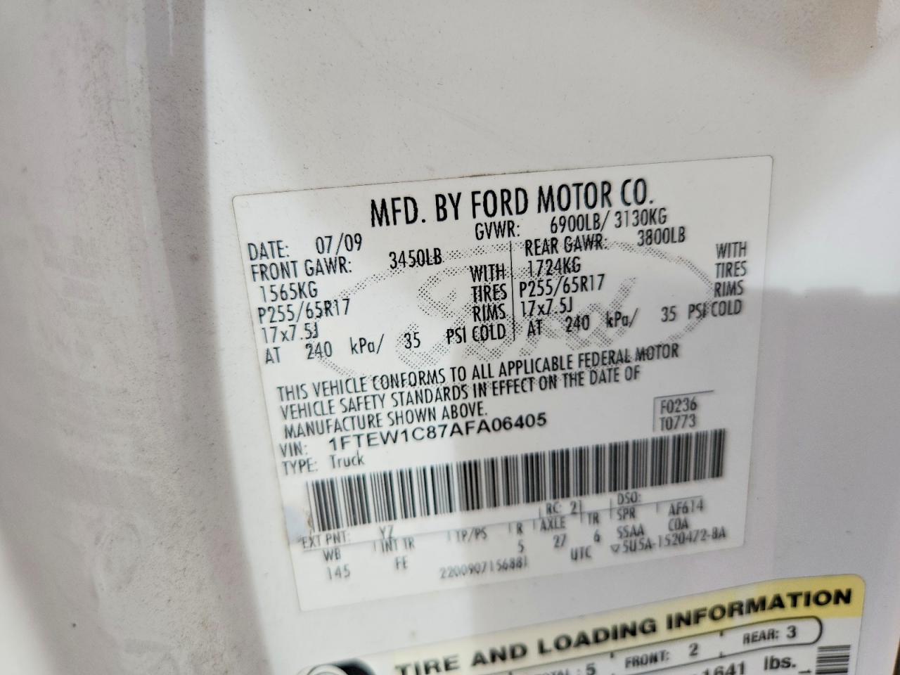 2010 Ford F150 Supercrew