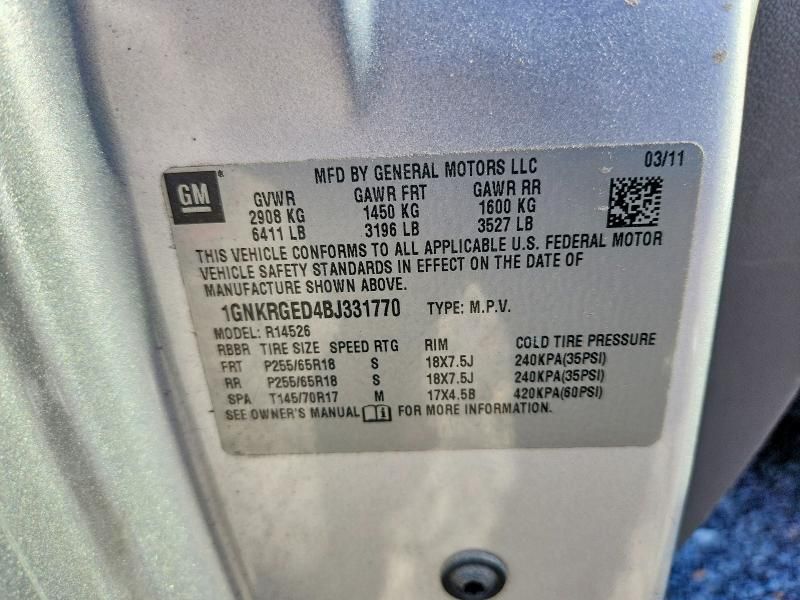 2011 Chevrolet Traverse lt