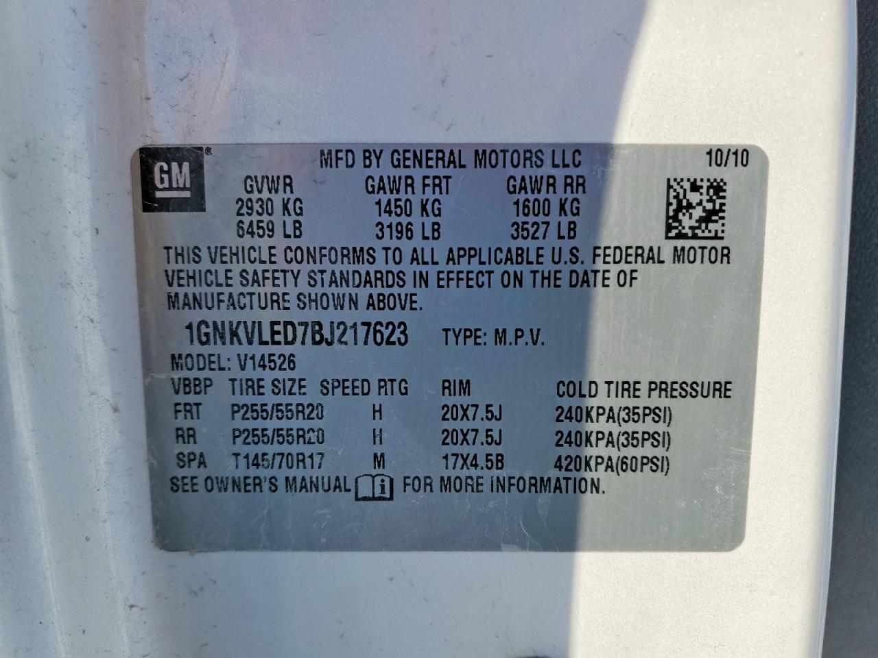 2011 Chevrolet Traverse ltz