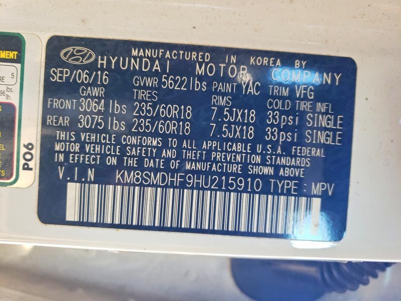 2017 Hyundai Santa fe se