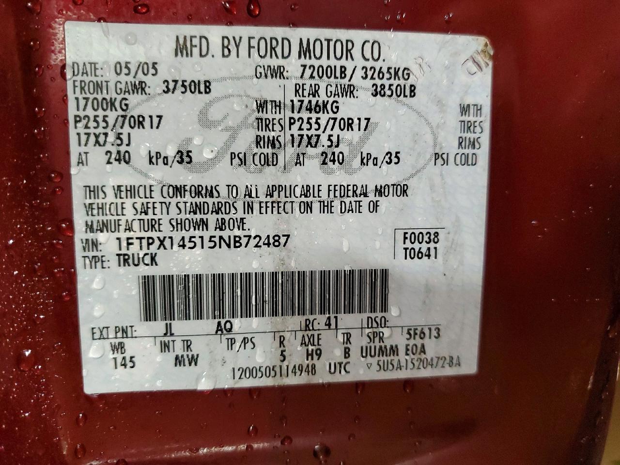 2005 Ford F150