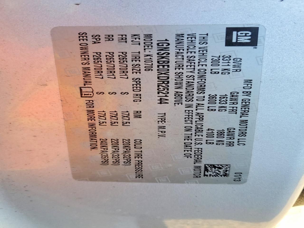 2013 Chevrolet Tahoe K1500 lt