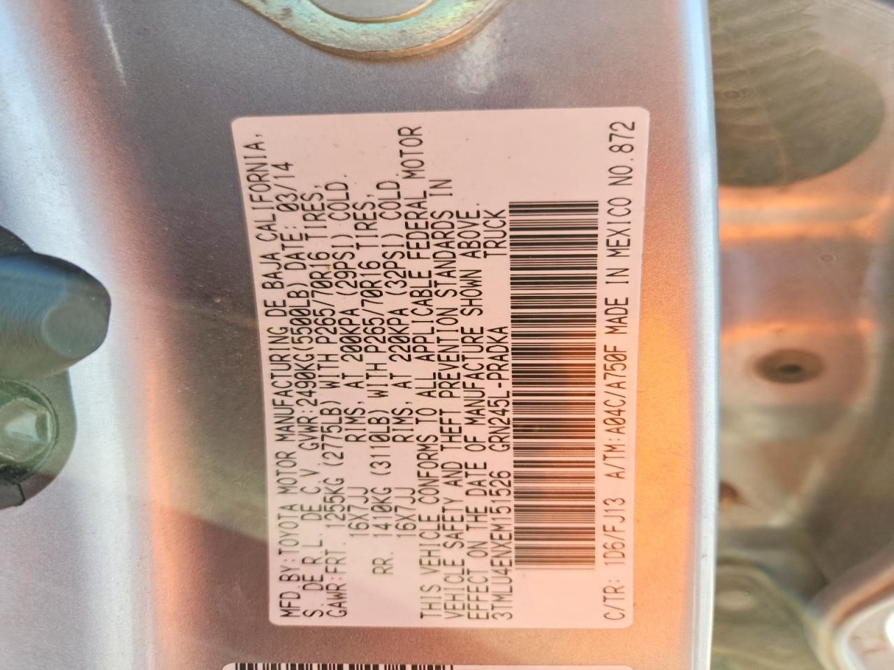 2014 Toyota Tacoma Double cab