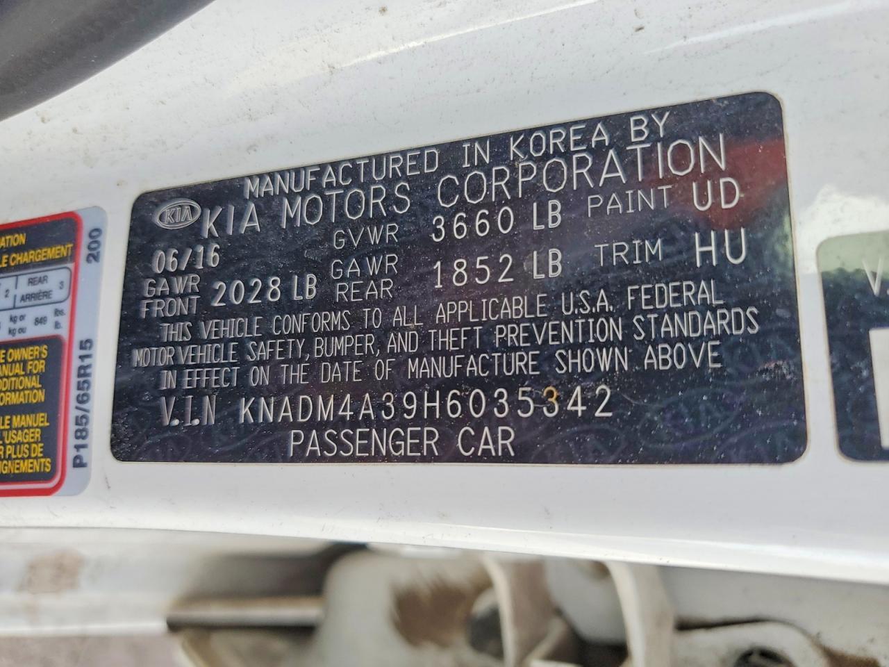 2017 KIA Rio lx