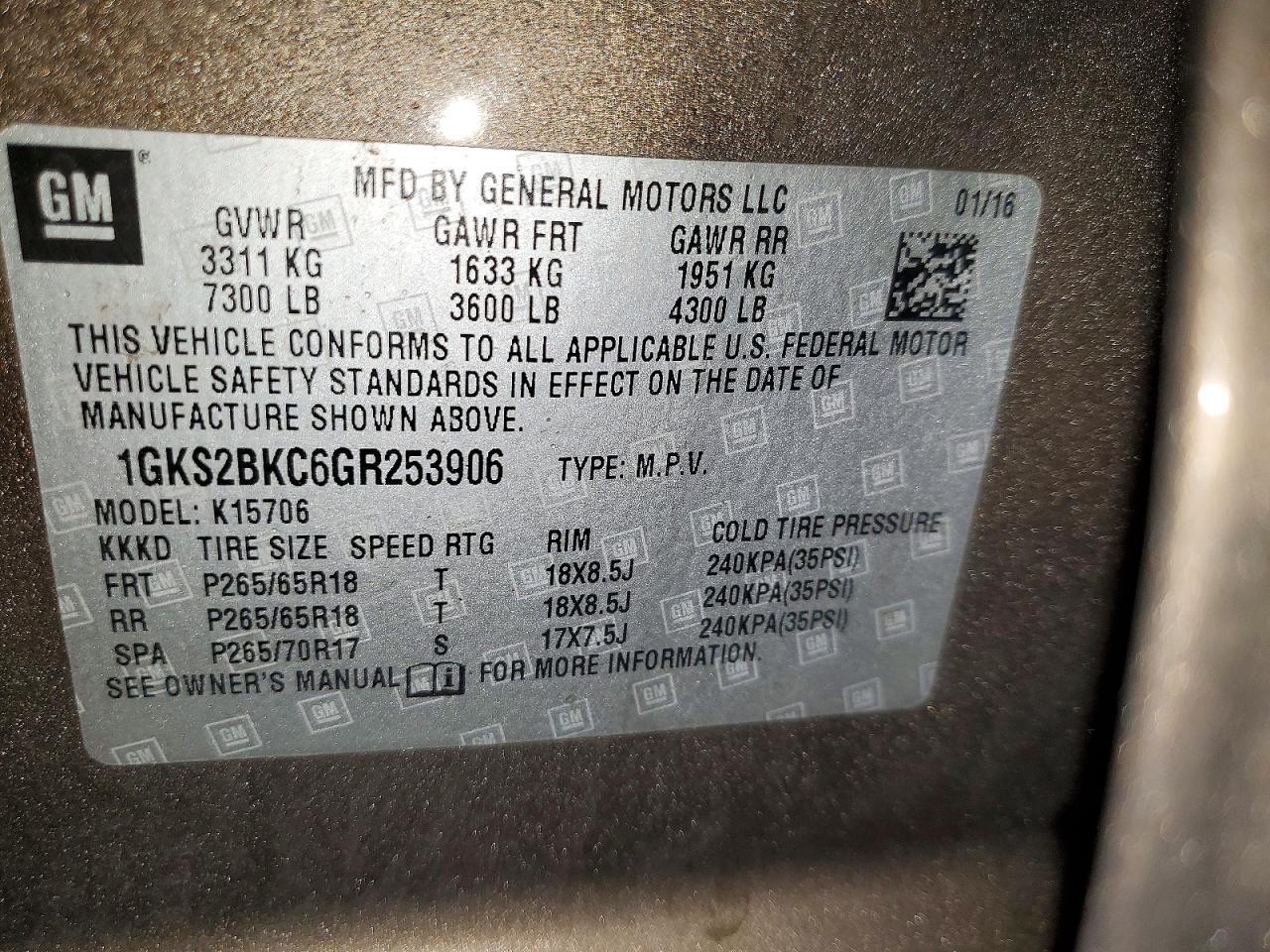 2016 GMC Yukon slt