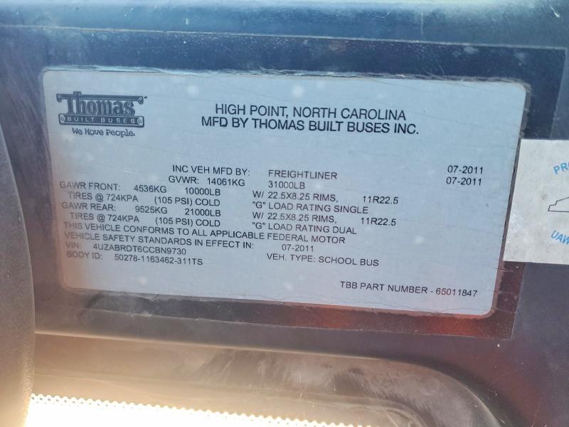 2012 Freightliner Chassis B2-School Bus